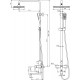 Душевая стойка Lemark Ursus LM7262BL цвет черный, штанга 170 см, шланг металлический 150 см