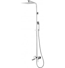 Душевая стойка Lemark Unit LM4562C хром, штанга 159.2 см, шланг металлический 150 см