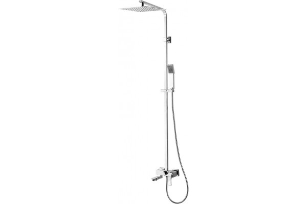 Душевая стойка Lemark Unit LM4562C хром, штанга 159.2 см, шланг металлический 150 см