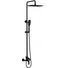 Душевая стойка Lemark Ursus LM7260BL цвет черный, штанга 170 см, шланг металлический 150 см