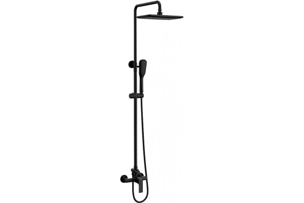 Душевая стойка Lemark Ursus LM7260BL цвет черный, штанга 170 см, шланг металлический 150 см