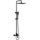 Душевая стойка Lemark Ursus LM7260BL цвет черный, штанга 170 см, шланг металлический 150 см