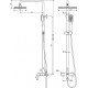 Душевая стойка Lemark Ursus LM7260BL цвет черный, штанга 170 см, шланг металлический 150 см