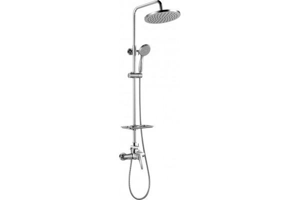 Душевая стойка Lemark Linara LM0460C хром, штанга 160.5 см, шланг металлический 150 см