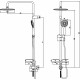 Душевая стойка Lemark LM3788GM графит цвет темный хром, штанга 102.7 см, шланг двойная оплетка, металлический 150 см