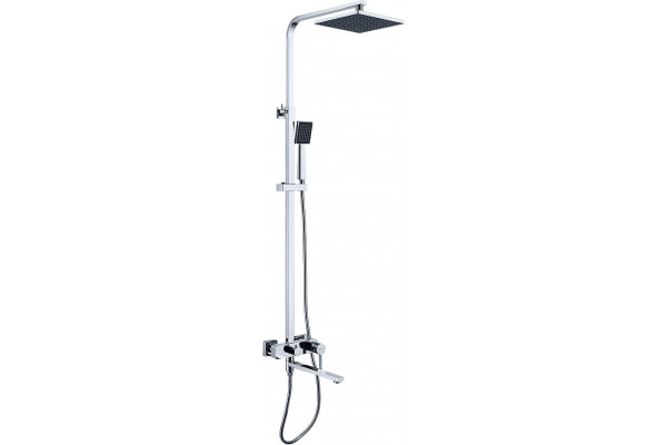 Душевая стойка Lemark Tropic LM7004CS хром, штанга 170 см, шланг двойная оплетка, металлический 150 см