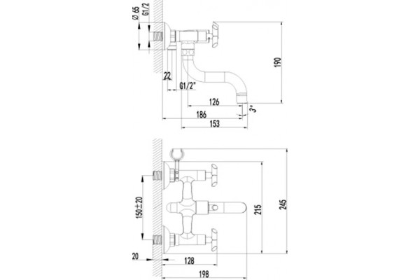 Душевой комплект Lemark Practica LM7512C + LM7507C хром