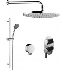 Душевой комплект Lemark Atlantiss LM3228C + LM8067C +  LM8037C + LM8086C хром,  в современном стиле