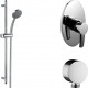 Душевой комплект Lemark Atlantiss LM3223C + LM8067C + LM8086C хром,  в современном стиле