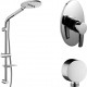 Душевой комплект Lemark Atlantiss LM3223C + LM8072C + LM8086C хром,  в современном стиле