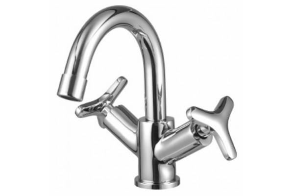 Смеситель Lemark plus Spirit для раковины двухвентильный, хром