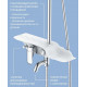 Душевая стойка Lemark Tropic LM7003C штанга 185 см, шланг 150 см