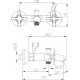 Смеситель Lemark Duetto LM5712C для ванны с душем, двухвентильный, хром