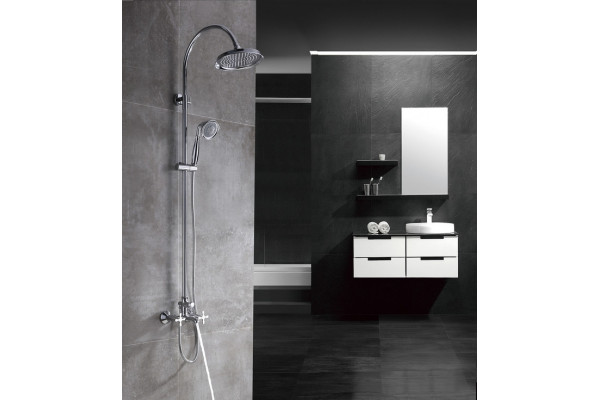 Душевая стойка Lemark Duetto LM5762C хром, штанга 185 см, шланг 150 см