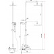 Душевая стойка Lemark Bellario LM6862C штанга 181 см, шланг 150 см, 3 режима