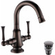 Смеситель Lemark Peretto LM6307RB для раковины двухвентильный, черный