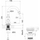 Смеситель Lemark Peretto LM6307RB для раковины двухвентильный, черный