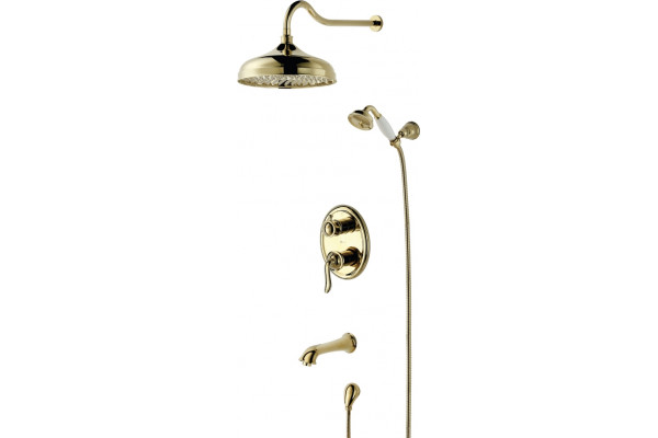 Душевой комплект Lemark Brava LM4722G золото, 1 режим