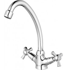 Смеситель Lemark Contour LM7404C для кухонной мойки двухвентильный, хром