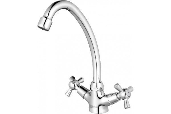 Смеситель Lemark Contour LM7404C для кухонной мойки двухвентильный, хром