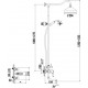 Душевая стойка Lemark Villa LM4862B штанга 155.3 см, шланг 150 см, 1 режим