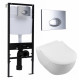 Комплект 3 в 1 инсталляция Logan H1067-1170 297674 + Унитаз подвесной Villeroy & Boch Subway 2.0 5614R201 + кнопка хром в современном стиле