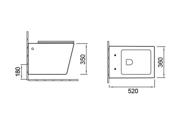 Комплект 3 в 1 инсталляция Logan H1067-1170 297674 + Унитаз Vincea Q-Line VT1-12 + кнопка черная матовая в современном стиле