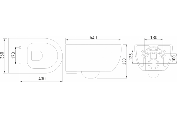Комплект 3 в 1 инсталляция Logan H1067-1170 297674 + Унитаз подвесной Berges Wasserhaus Ego XL 082118 + кнопка черная матовая в современном стиле