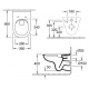 Комплект 3 в 1 инсталляция Logan H1067-1170 297674 + Унитаз подвесной Villeroy & Boch O Novo Directflush + кнопка черная матовая в современном стиле