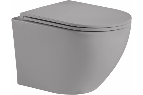 Комплект 3 в 1 инсталляция Logan H1067-1170 297674 + Унитаз подвесной Weltwasser WW Merzbach 004MT-GR + кнопка черная матовая в современном стиле