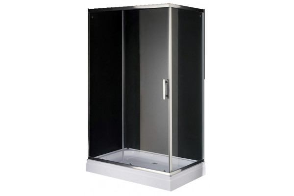 Душевой уголок Loranto Sunway CS-8021S 120х80х195 профиль хром, стекло прозрачное, прямоугольный, двери раздвижные