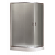 Душевой уголок Loranto CS-1285 SK low L 100х80х195 профиль хром, стекло матовая, левый, прямоугольный-асимметричный, двери раздвижные