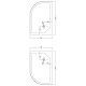 Душевой уголок Loranto Sunway CS-827AL 120х80х195 профиль хром, стекло матовое, прямоугольный-асимметричный, двери раздвижные