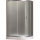 Душевой уголок Loranto CS-1285 SK low L 120x80x195 профиль сатин, стекло матовое, левый, прямоугольный-асимметричный, двери раздвижные