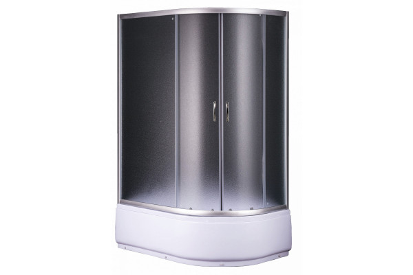 Душевой уголок Loranto Sunway CS-827HL 120х80х195 профиль хром, стекло матовое, левый, прямоугольный-асимметричный, двери раздвижные