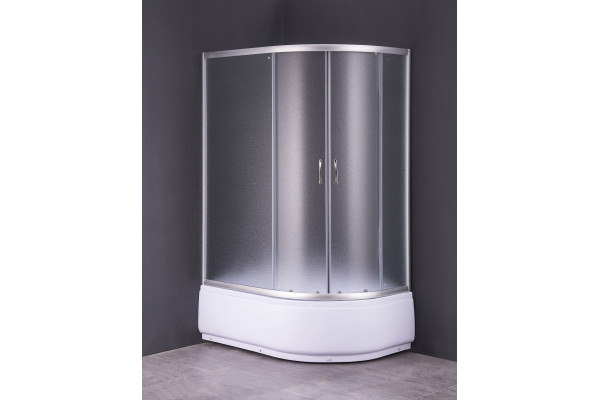 Душевой уголок Loranto Sunway CS-827HL 120х80х195 профиль хром, стекло матовое, левый, прямоугольный-асимметричный, двери раздвижные