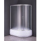 Душевой уголок Loranto Sunway CS-827HL 120х80х195 профиль хром, стекло матовое, левый, прямоугольный-асимметричный, двери раздвижные
