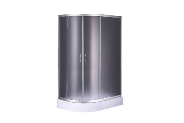 Душевой уголок Loranto Sunway CS-827AR 120х80х195 профиль хром, стекло матовое, правый, прямоугольный-асимметричный, двери раздвижные