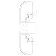Душевой уголок Loranto Sunway CS-827AR 120х80х195 профиль хром, стекло матовое, правый, прямоугольный-асимметричный, двери раздвижные