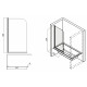 Шторка на ванну Loranto Sunway CS-F01 65х120 профиль хром, стекло прозрачное, распашная