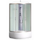 Душевая кабина Loranto Sunway CS-6690 F 90х90х215  профиль хром, стекло матовое, четверть круга, поддон глубокий