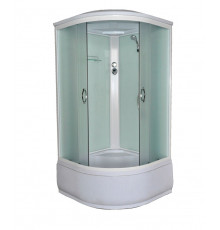 Душевая кабина Loranto CS-800 HI F 80x80x215 профиль белый, стекло матовое, четверть круга, поддон глубокий