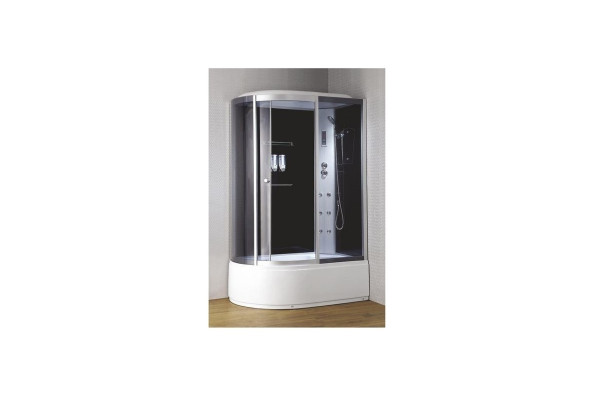 Душевая кабина Loranto CS-007-1R 120х85х220 профиль хром, стекло тонированное, правая, прямоугольная-асимметричная, поддон глубокий
