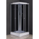 Душевая кабина Loranto SUNWAY CS-6491G (CS-8072) 90х90х215 профиль сатин, стекло тонированное, квадратная, поддон низкий