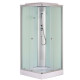 Душевая кабина Loranto SUNWAY CS-6491F(CS-8072)  90х90х215 профиль сатин, стекло матовое, квадратная, поддон низкий