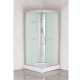 Душевая кабина Loranto SUNWAY CS-6491F(CS-8072)  90х90х215 профиль сатин, стекло матовое, квадратная, поддон низкий