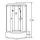 Душевая кабина Loranto SUNWAY CS-6610 F 100х100х215 профиль хром, стекло матовое, четверть круга, поддон глубокий