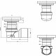 Душевой трап Magdrain C0G50-GY(3.0)L хром, в пол около стены, выпуск боковой