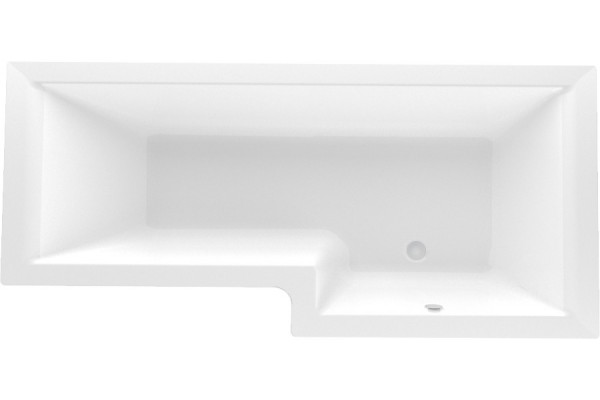 Акриловая ванна Marka One Linea 165x85 см R пристенная, асимметричная