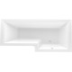 Акриловая ванна Marka One Linea 165x85 см R пристенная, асимметричная